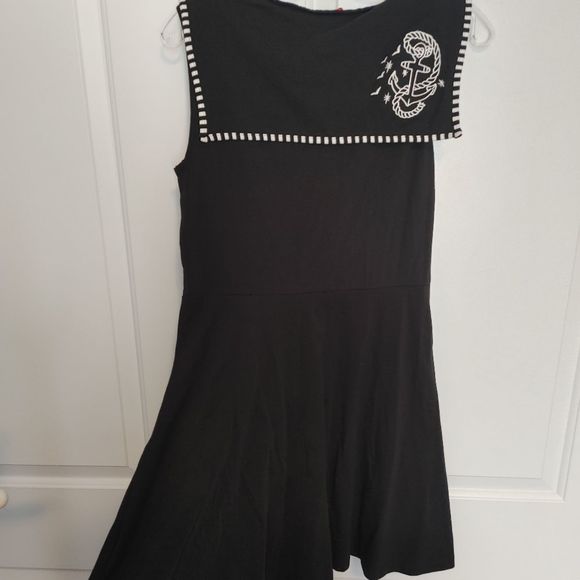 NEW Hell Bunny XS Nautical Collared Dress Size XS - Picture 8 of 8